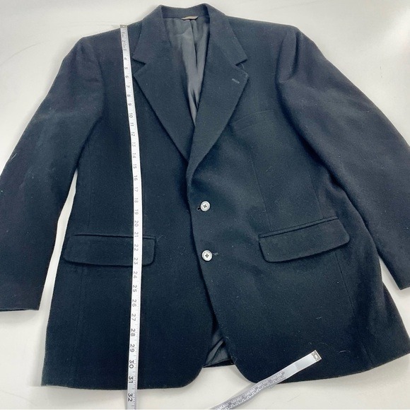 Vintage Mens Bill Blass Black 100% Pure CAMEL HAIR Blazer /Sports Coat SIZE 44R - Picture 6 of 16